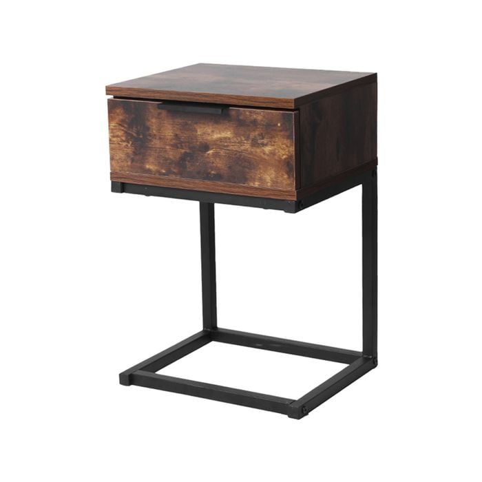 Levede Industrial Bedside Tables with Slide Drawer