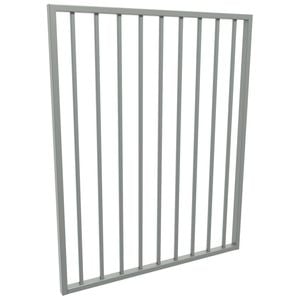 ProtectorAl 975 W x 1200mm H Palladium Silver Aluminium Square Picket Flat Top Pool Gate