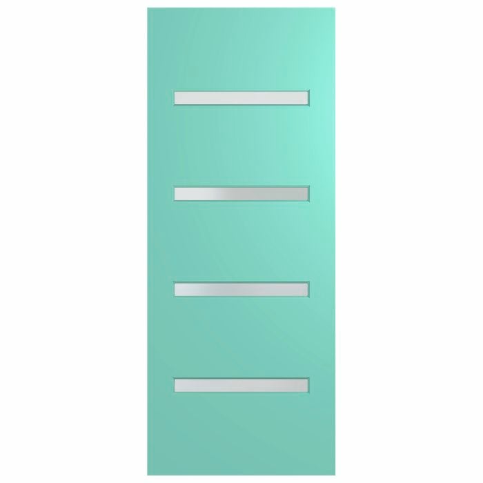 Hume Doors 1980 x 860 x 40mm Verve 4 Entrance Door Glazed Etchlite