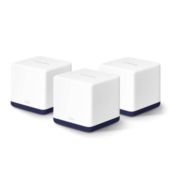 Mercusys Halo H50G(3-pack) AC1900 Whole Home Mesh Wi-Fi System, 500m², 1300Mbps/600Mbps, 3xGigabit Port Per Unit, QoS, Router,