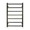 Forme Black Satin 7 Bar Square Heated Towel Rail