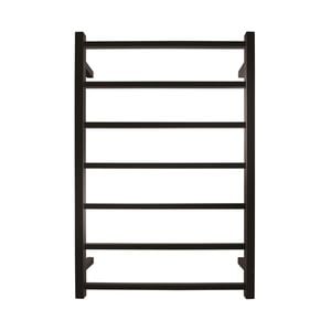 Forme Black Satin 7 Bar Square Heated Towel Rail