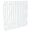 ProtectorAl 1201-1500W x 1500H Pearl White Aluminium Radiator Garden Gate