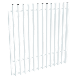 ProtectorAl 1201-1500W x 1500H Pearl White Aluminium Radiator Garden Gate