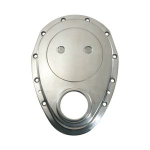 Cal Custom Small Block Chevy Timing Cover Polished Aluminium, SBC, Chevrolet