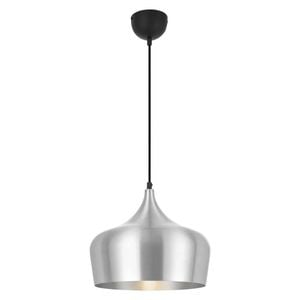 Telbix Polk Modern Pendant Hanging Lamp Light Metal White