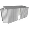 Build-a-Shed 1.5 x 3.7 x 2m Single Sliding Side Door Skillion Shed - Zinc
