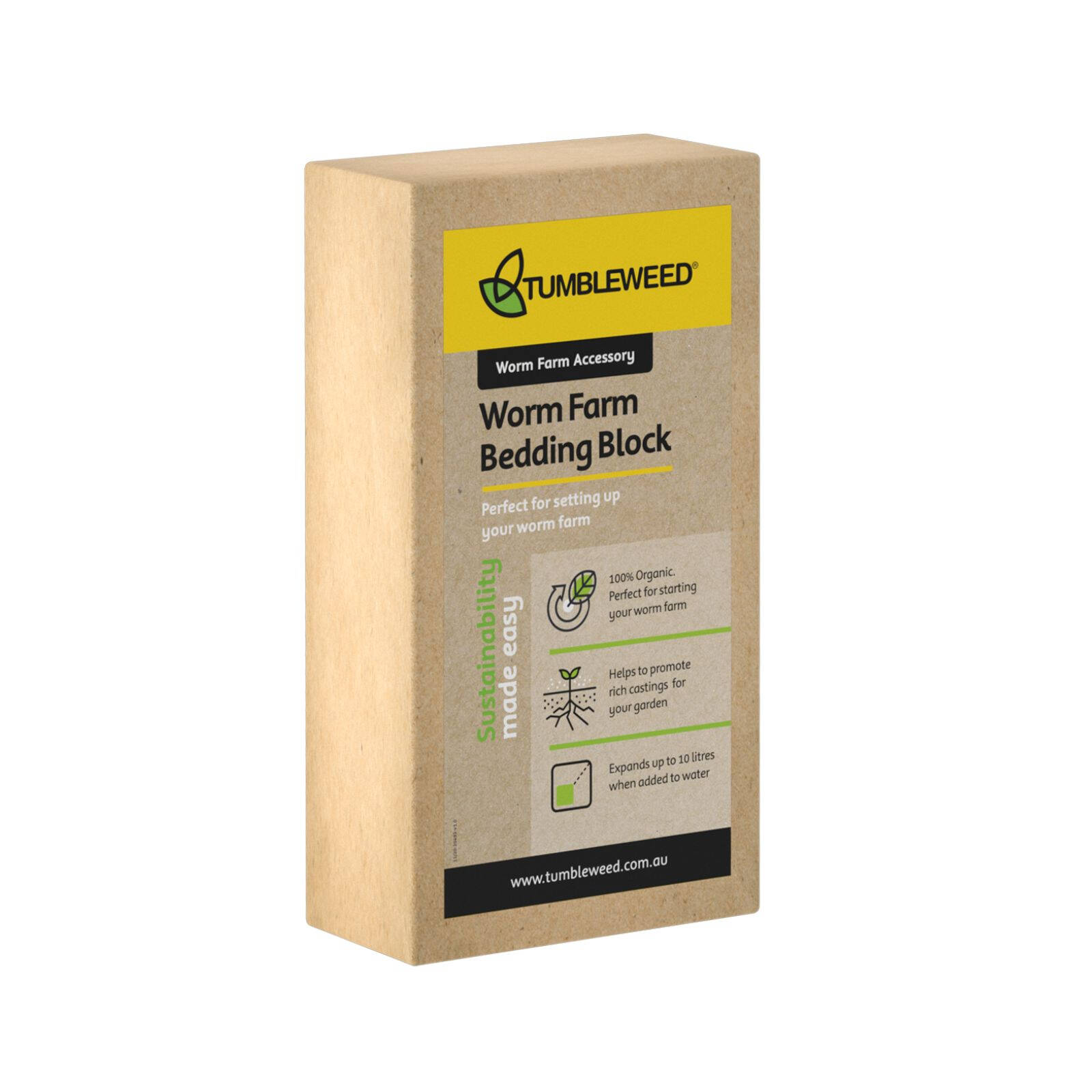 Tumbleweed Worm Farm Bedding Block