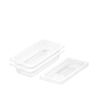 SOGA 1/3 GN Polycarbonate Food Pan 100mm Clear 2 Pack with Lids