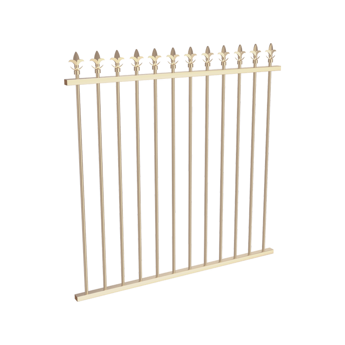 ProtectorAl 350 - 1200 x 1200mm Primrose Aluminium Spear Top Pool Fence Panel