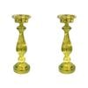 2PK Glass 34cm Taper Stick LED Candle Holder Decor - Moss