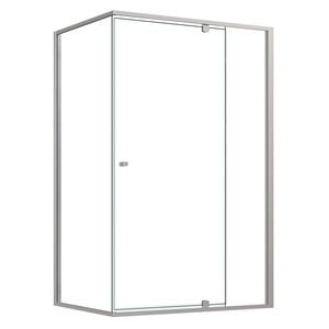 1160 x 2000mm Chrome Semi Frameless Shower Screen