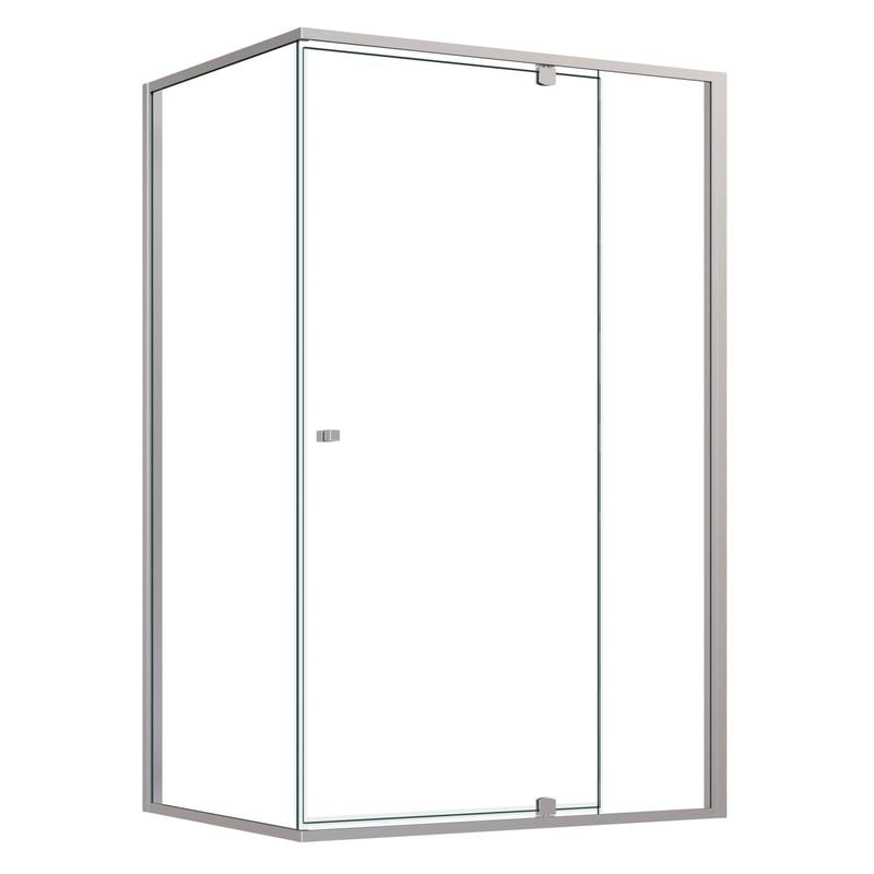 1160 x 2000mm Chrome Semi Frameless Shower Screen