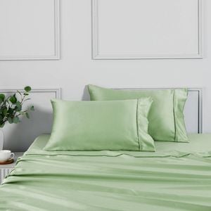 Dreamaker Matte satin standard Pillowcase Sage - Twin Pack