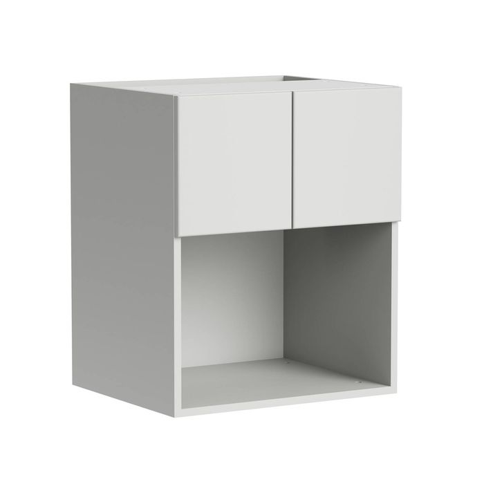 Kaboodle 600mm Sesame Salt Modern Wall Microwave Cabinet