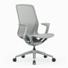 Desky Echo Modern Office Chair - Light Grey / Fixed