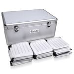 Embellir CD Case DVD Cases Wallet Storage Box Holder 500 Discs Aluminium Folders