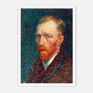 Galrie Vincent van Gogh Self-Portrait Art Print - Iconic Post-Impressionist Masterpiece, White Frame, A3 30 x 42cm (12 x 16inch)