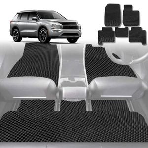 6D Diamond Car Floor Mats for Mitsubishi Outlander 2022-Current-Ultimate Set-Black-Outback GT