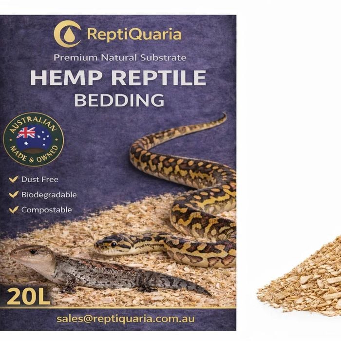 Reptiquaria Premium Hemp Reptile Bedding – Natural Odour Control Substrate 20l