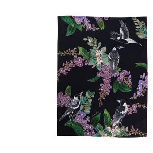 Maxwell & Williams Eloise Short Native Grace Magpie Cotton Tea Towel 50x70cm