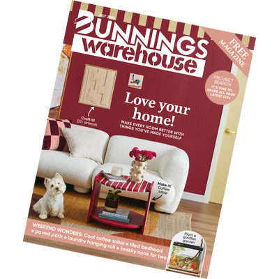 Bunnings Magazine July issue front cover tilted.