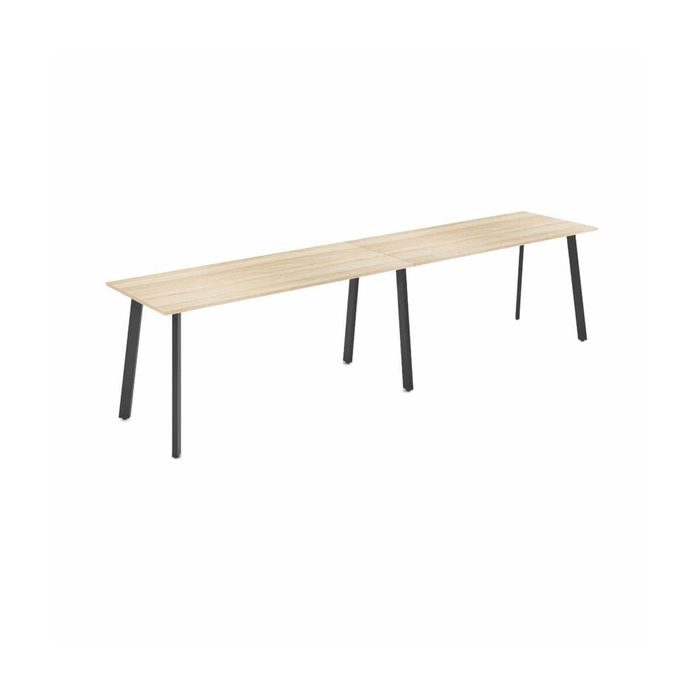 Olg Flare Bar Leaner Black Frame New Oak Smooth Top L3600mm X W1200mm
