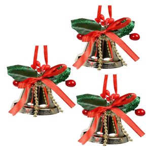 P&P Gold Bell Hanging Christmas Decorations Pack of 3 Shatterproof