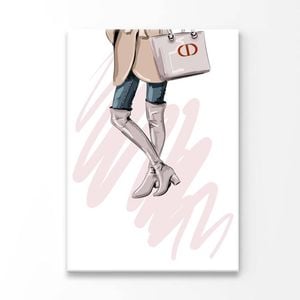 Elegant Pink Boots Print 100% Australian Made 40 x 50cm (Acrylic)