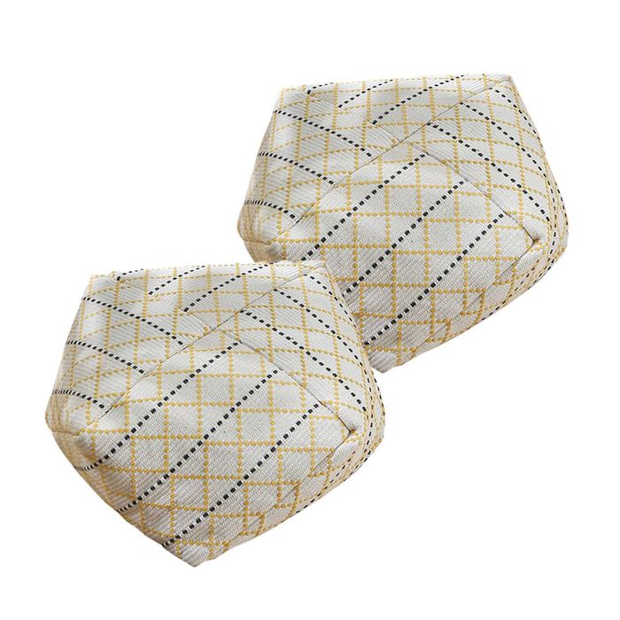 SOGA 2 Pack 45cm Pouffe Cushions Polyester Cotton with EPP Filling
