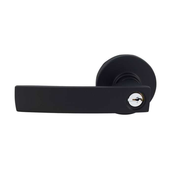 Gainsborough Neue Angular Entrance Key-in-Lever Set in Matte Black
