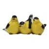 LVD Resin 27cm Sitting Birds Home Decorative Figurine - Yellow