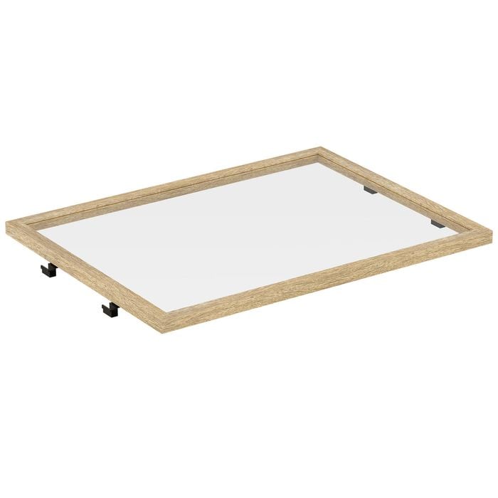 Flexi Storage Home Solutions Oak Glass Shelf 