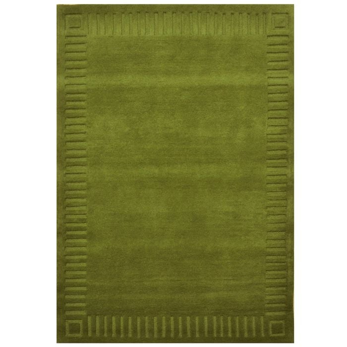 Handtufted Wool Rug-unique 6445-garden Green-110x160cm