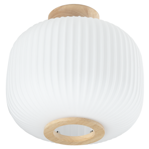 Astin Sinclair Bellamy Wood Canopy Opal Glass Batten Fix