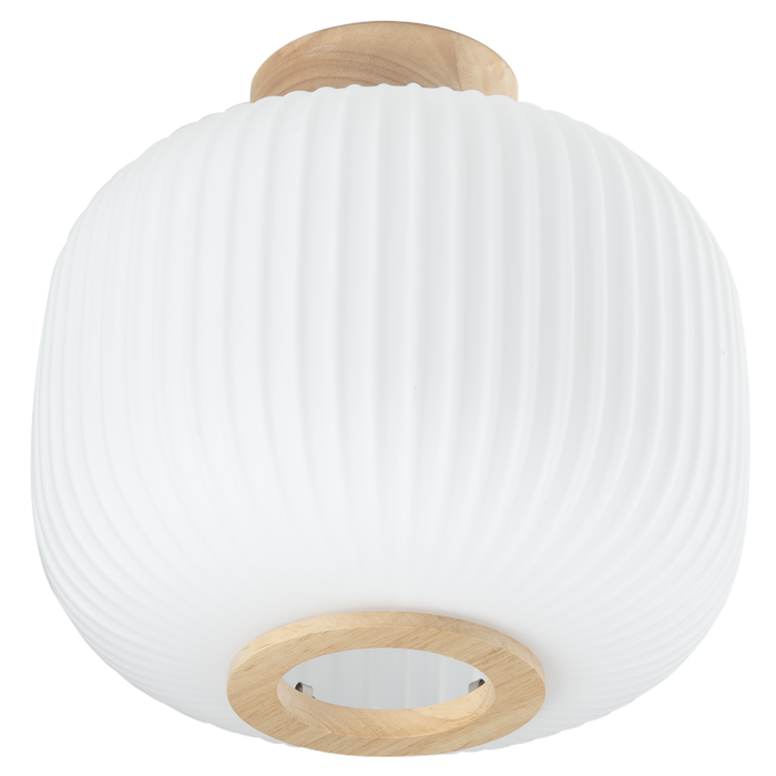 Astin Sinclair Bellamy Wood Canopy Opal Glass Batten Fix