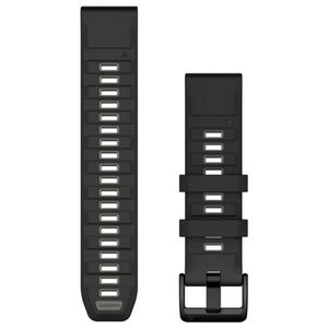 Garmin QuickFit 22 Silicone Band - Black/Pebble Grey