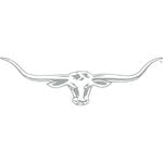 OFFICIAL LICENSED RMW R.M.Williams Longhorn Car Sticker Decal 70cm Chrome Silver 70cm wide
