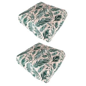 2PK Kitchenware Co Insulated Oxford Food Cover Pink/Green Leaf Design 65x54x15cm