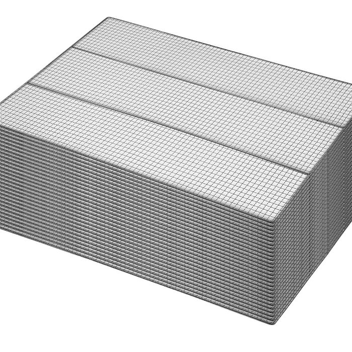 50x85cm Stainless Steel Mesh Trays - 28 Pack - Silver | Stainless Steel | Small