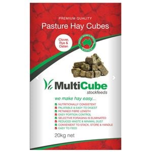 Multicube Pasture Hay Cubes Palatable Horse Feed 20kg