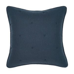 Linen House Somerset Navy Blue Cotton Muslin European Pillowcase 65x65cm
