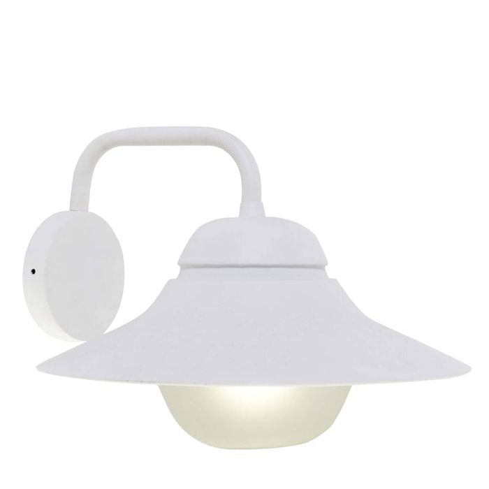 CLA Lighting Exterior Matt Black and Matt White with Frosted Diffuser Wall Light IP44 Matt White