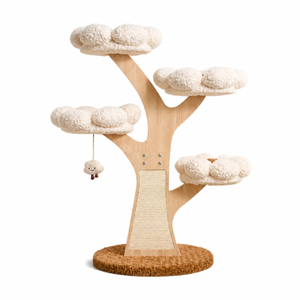 Flower Series Cat Tree White – 4 Platforms