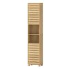 Levede Tall Bathroom Cabinet - Oak Wood