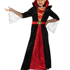 Immortal Girls Black And Red Halloween Vampire Costume - Small