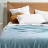Accessorize Bedroom Collection 240cm x 260cm Blue Super Soft Plush Blanket - Mist