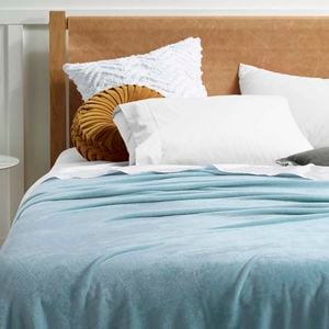 Accessorize Bedroom Collection 240cm x 260cm Blue Super Soft Plush Blanket - Mist