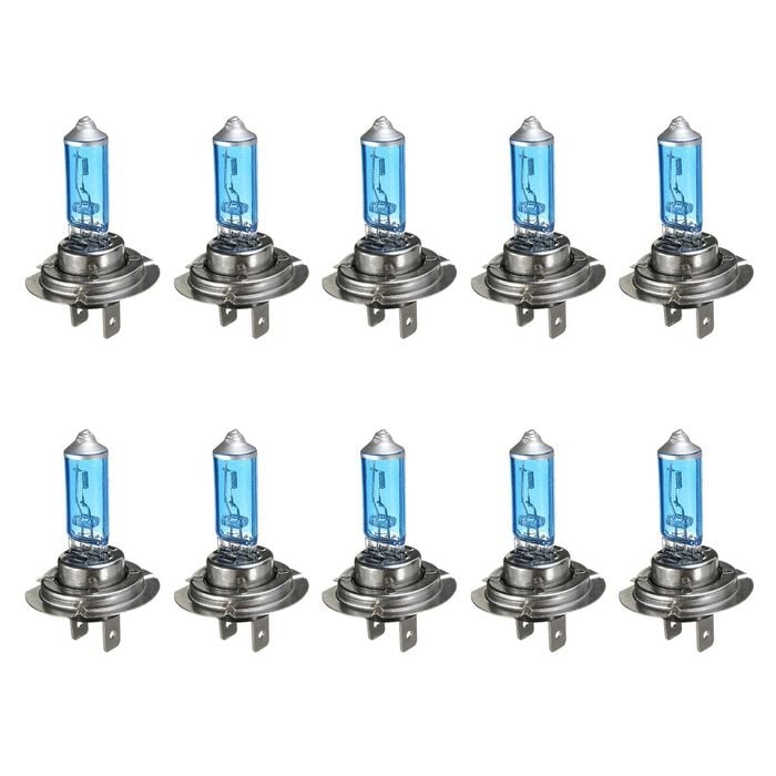 Elora 10pcs H7 12v 55w Super White Headlight Xenon Halogen Globe Lamp 5~6000k