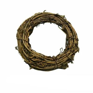 Christmas Rattan Wreath Ring Garland for Holiday Decor [Green]